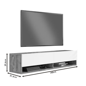 Έπιπλο τηλεόρασης επιτοίχιο Roscoe  sonoma 140x31.6x29.6εκ - Image 6