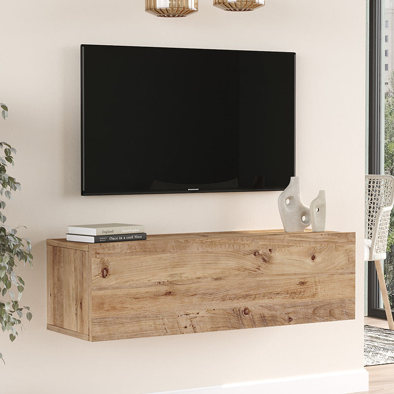 Έπιπλο τηλεόρασης επιτοίχιο Serit  sonoma 100x31.6x29.6εκ - Image 3