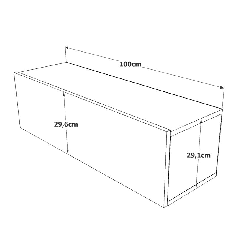 Έπιπλο τηλεόρασης επιτοίχιο Serit  sonoma 100x31.6x29.6εκ - Image 6
