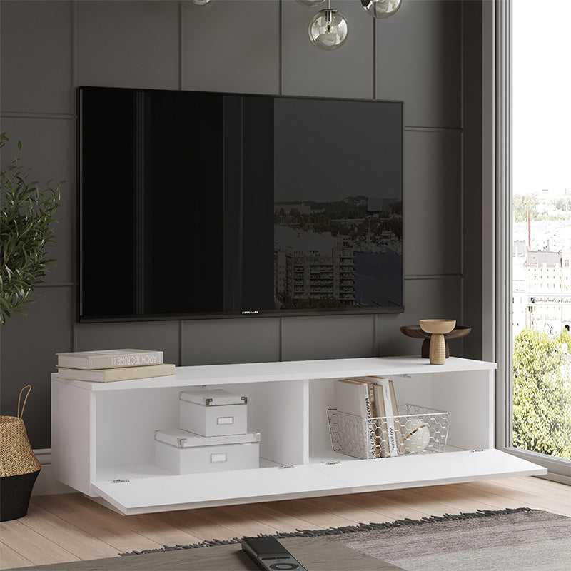 Έπιπλο τηλεόρασης Zoeva  λευκό 140x.35x38.2εκ - Pakobazaar