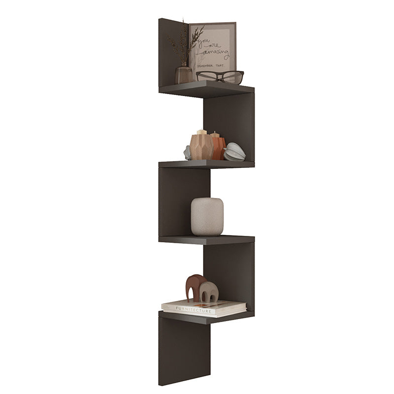 Ραφιέρα τοίχου Belinda  ανθρακί 22x22x117.2εκ - Pakobazaar
