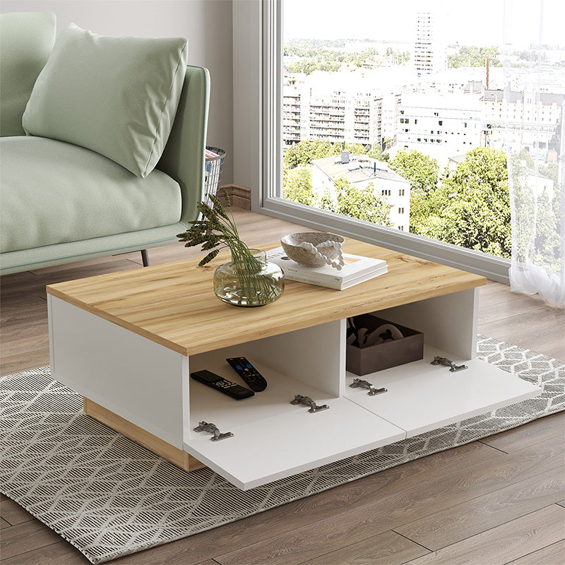 Τραπέζι σαλονιού Thunder  sonoma-λευκό 90x60x31.5εκ - Pakobazaar