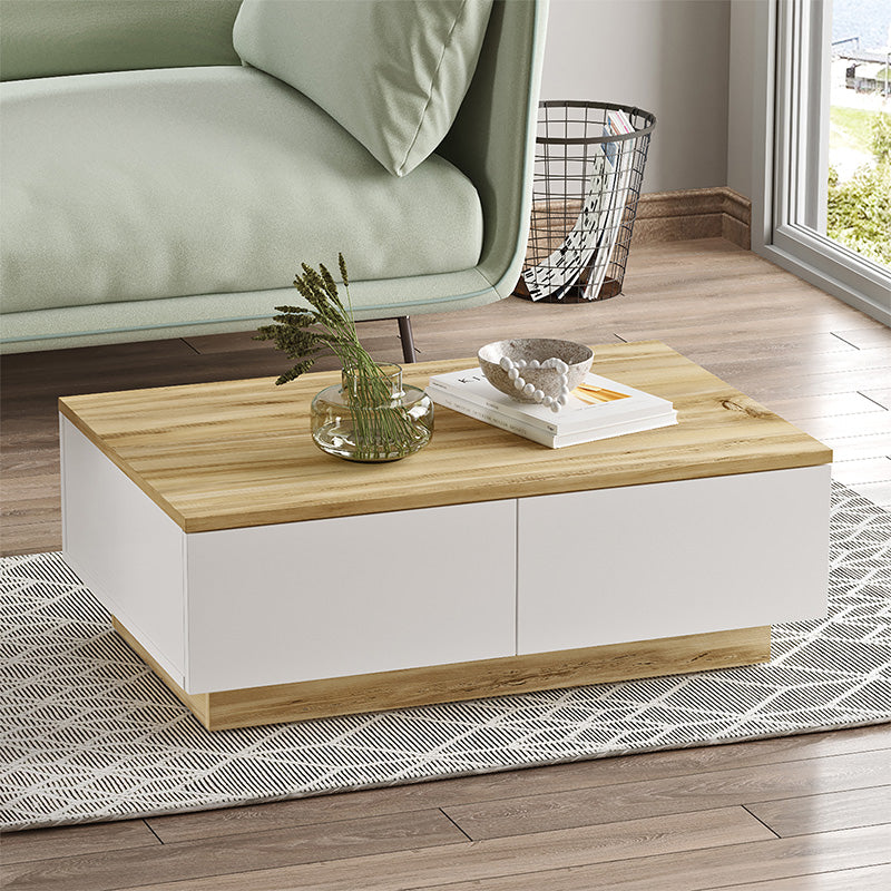 Τραπέζι σαλονιού Thunder  sonoma-λευκό 90x60x31.5εκ - Pakobazaar