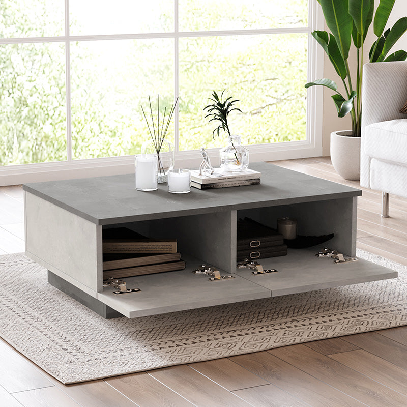 Τραπέζι σαλονιού Thunder  ανθρακί antique-γκρι antique 90x60x31.5εκ - Pakobazaar