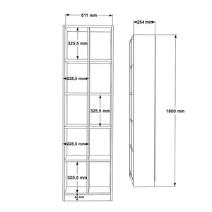 Βιβλιοθήκη Oteca 10θέσεων  oak 51.1x25.4x180εκ - Pakobazaar
