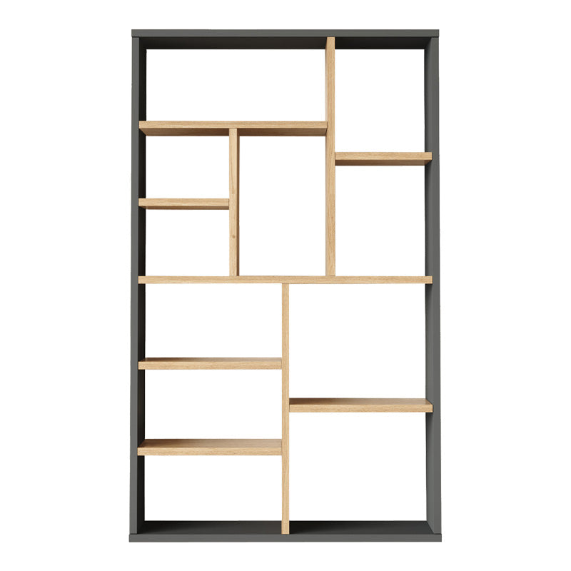 Βιβλιοθήκη Boteca 10θέσεων  σε oak-ανθρακί απόχρωση 75x22x123.6εκ - Image 2