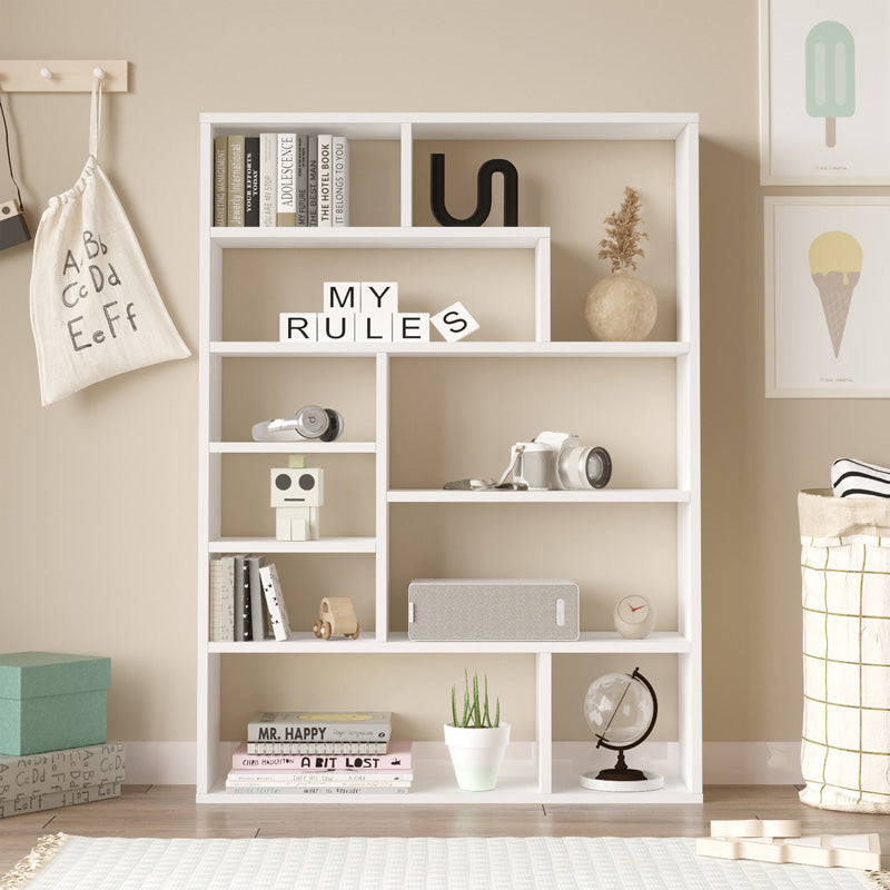 Βιβλιοθήκη Decora  σε λευκη απόχρωση 90x22x123.6εκ - Pakobazaar