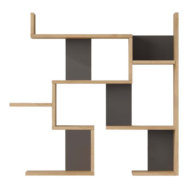 Ραφιέρα τοίχου Maze  oak με ανθρακί 93,3x14,5x90εκ - Pakobazaar