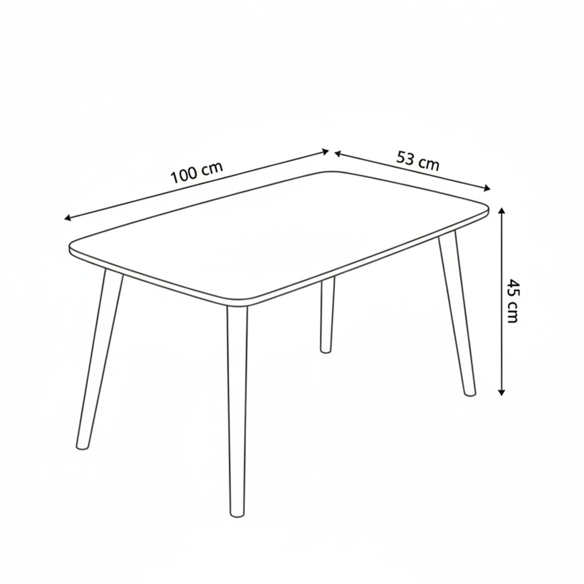 Τραπεζάκι Σαλονιού Strofylia Δρυς 100x53x45 εκ. MDF