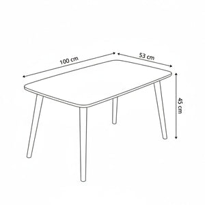 Τραπεζάκι Σαλονιού Strofylia Δρυς 100x53x45 εκ. MDF