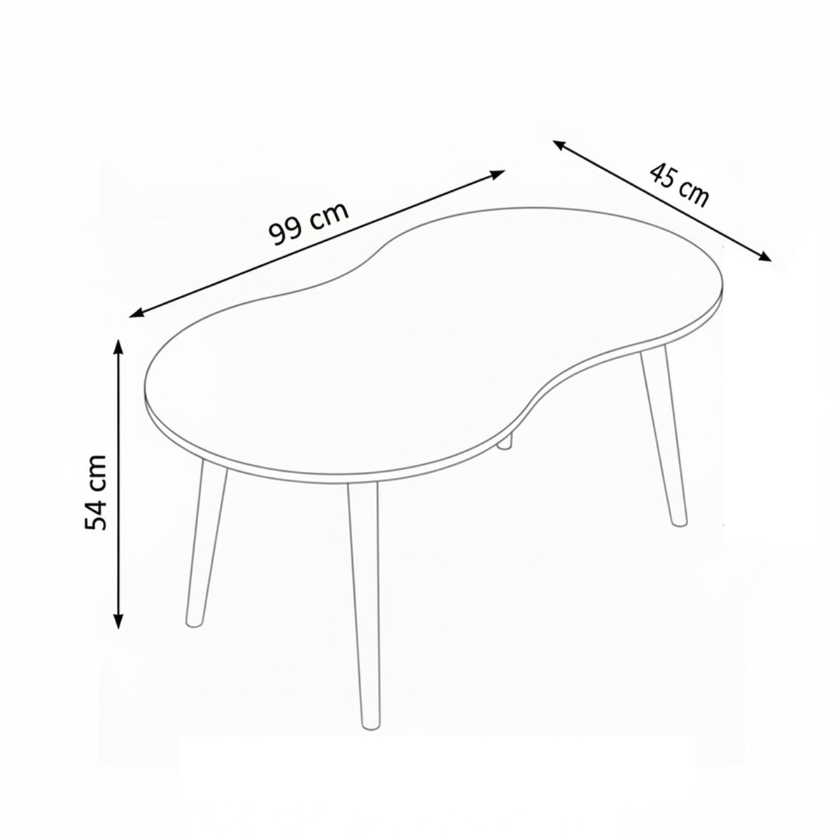Τραπεζάκι Σαλονιού Istron Δρυς 99x54x45 εκ. MDF