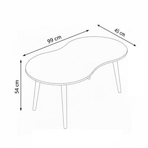 Τραπεζάκι Σαλονιού Istron Δρυς 99x54x45 εκ. MDF