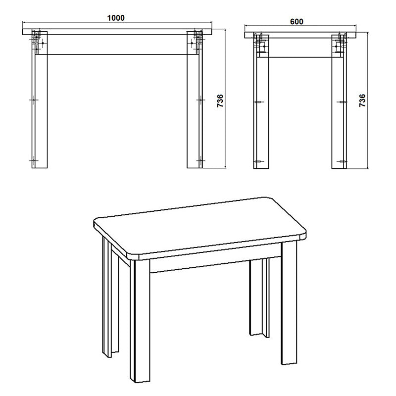 Τραπέζι Celeste  sonoma 100x60x73.5εκ - Pakobazaar