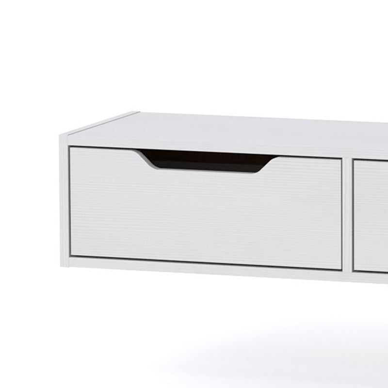 Κονσόλα επιτοίχια Alberto  σε λευκή απόχρωση 100x32.5x22εκ - Pakobazaar