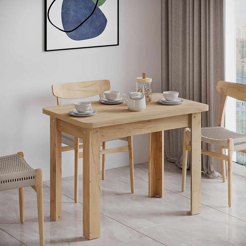 Τραπέζι Celeste  μελαμίνης σε oak απόχρωση 100x60x73.5εκ - Pakobazaar