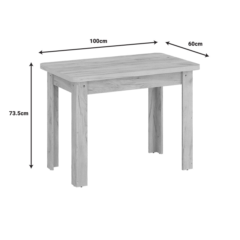 Τραπέζι Celeste  μελαμίνης σε oak απόχρωση 100x60x73.5εκ - Pakobazaar