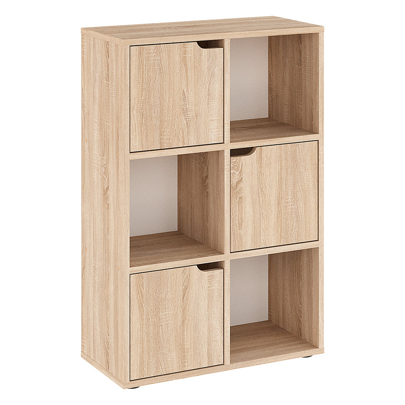 Βιβλιοθήκη Bookel  μελαμίνης σε sonoma απόχρωση 59.5x27.5x89εκ - Image 1
