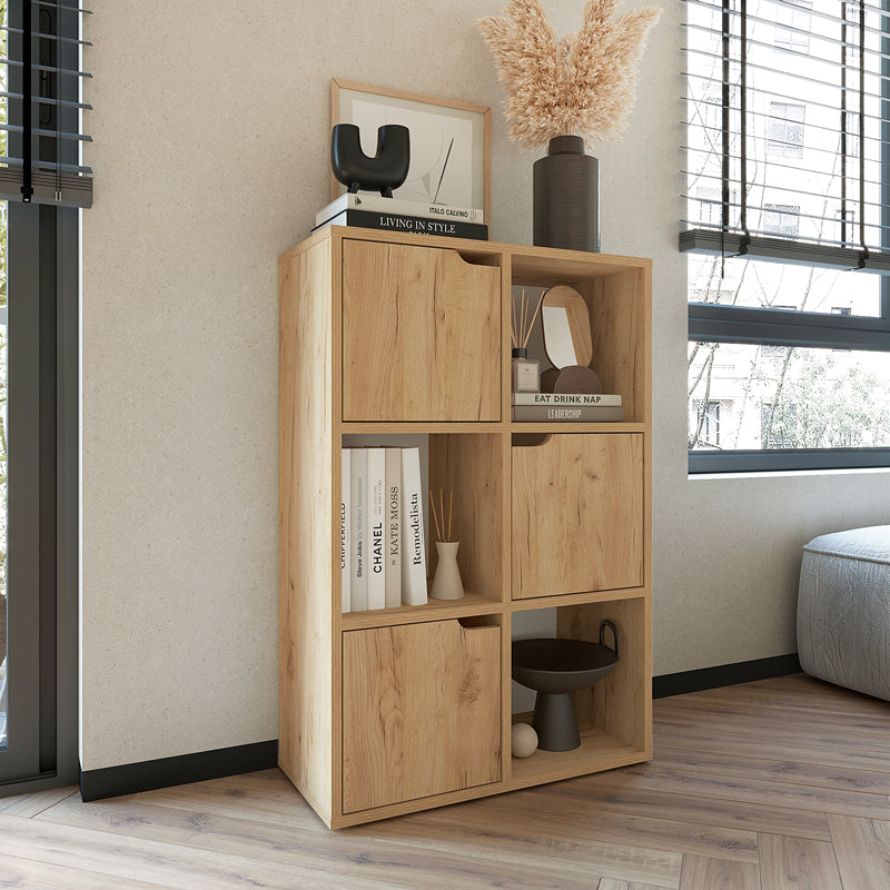 Βιβλιοθήκη Bookel  μελαμίνης σε oak απόχρωση 59.5x27.5x89εκ - Image 2