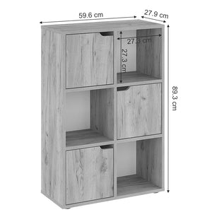 Βιβλιοθήκη Bookel  μελαμίνης σε oak απόχρωση 59.5x27.5x89εκ - Image 5