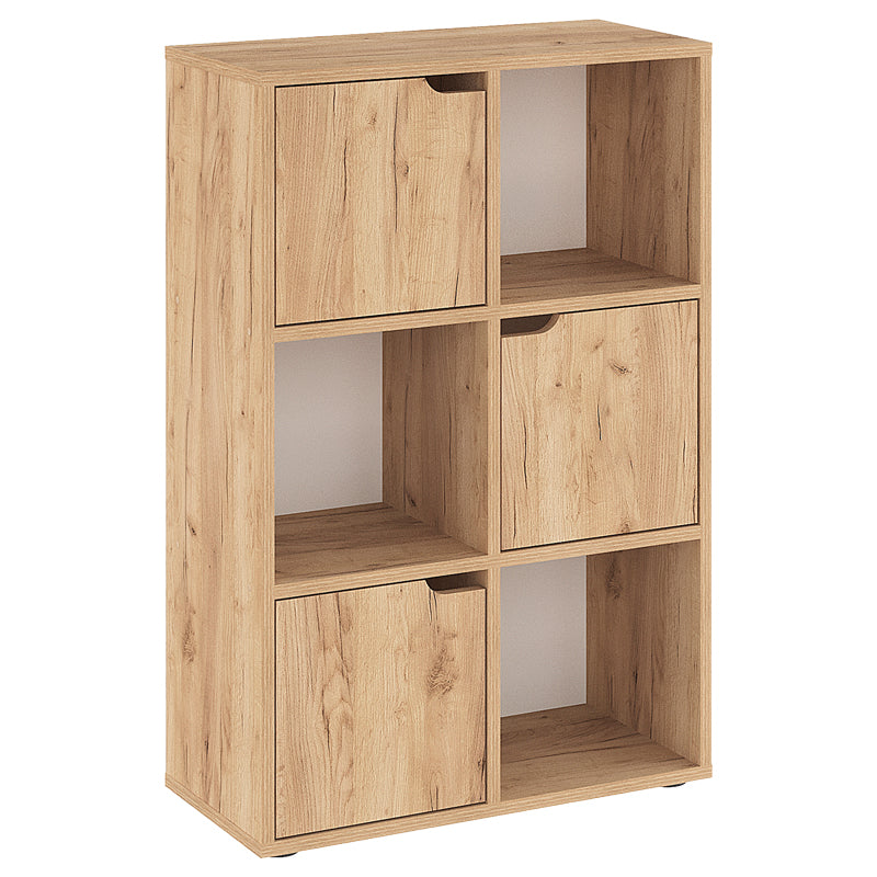Βιβλιοθήκη Bookel  μελαμίνης σε oak απόχρωση 59.5x27.5x89εκ - Image 1