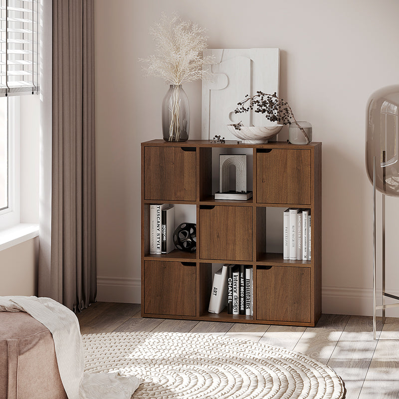 Βιβλιοθήκη Bookel  σε καρυδί απόχρωση 88.5x27.5x89.3εκ - Image 2