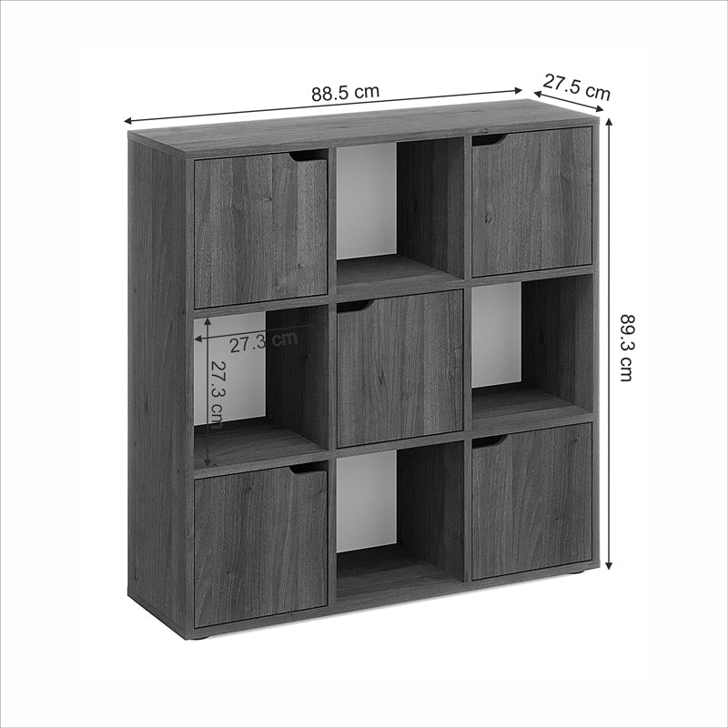 Βιβλιοθήκη Bookel  σε καρυδί απόχρωση 88.5x27.5x89.3εκ - Image 5