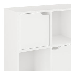 Βιβλιοθήκη Bookel  σε λευκή απόχρωση 88.5x27.5x89.3εκ - Pakobazaar