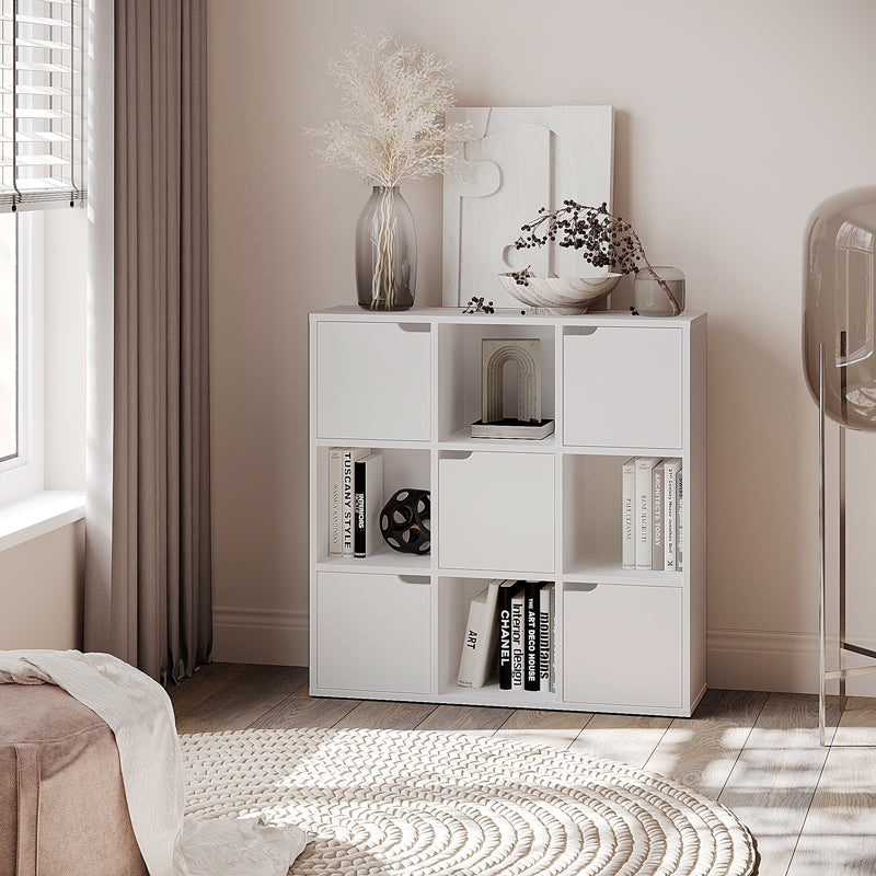Βιβλιοθήκη Bookel  σε λευκή απόχρωση 88.5x27.5x89.3εκ - Pakobazaar