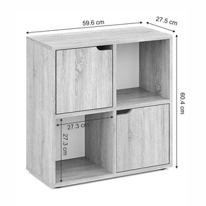 Βιβλιοθήκη Bookel  σε λευκή απόχρωση 59.6x27.5x60.4εκ - Pakobazaar