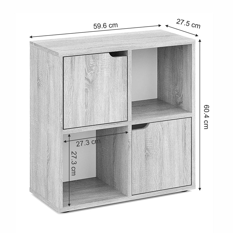 Βιβλιοθήκη Bookel  σε λευκή απόχρωση 59.6x27.5x60.4εκ - Pakobazaar