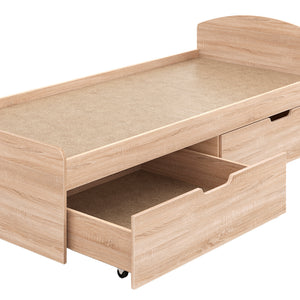Κρεβάτι Regan  με συρτάρια σε oak απόχρωση 90x200εκ - Image 6