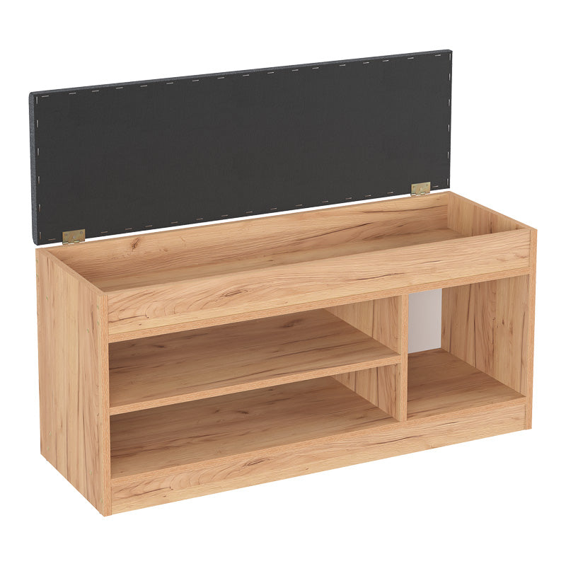 Έπιπλο εισόδου- σκαμπό- παπουτσοθήκη Oriental  σε oak απόχρωση 100x37.2x50εκ