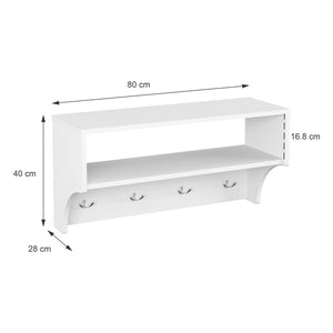 Κρεμάστρα Crosta  σε λευκή απόχρωση 80x28x40εκ - Pakobazaar