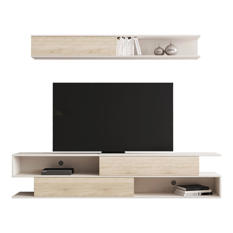 Σύνθετο σαλονιού Brick  σε sonoma oak-κρεμ απόχρωση 240x40x50.4εκ - Pakobazaar