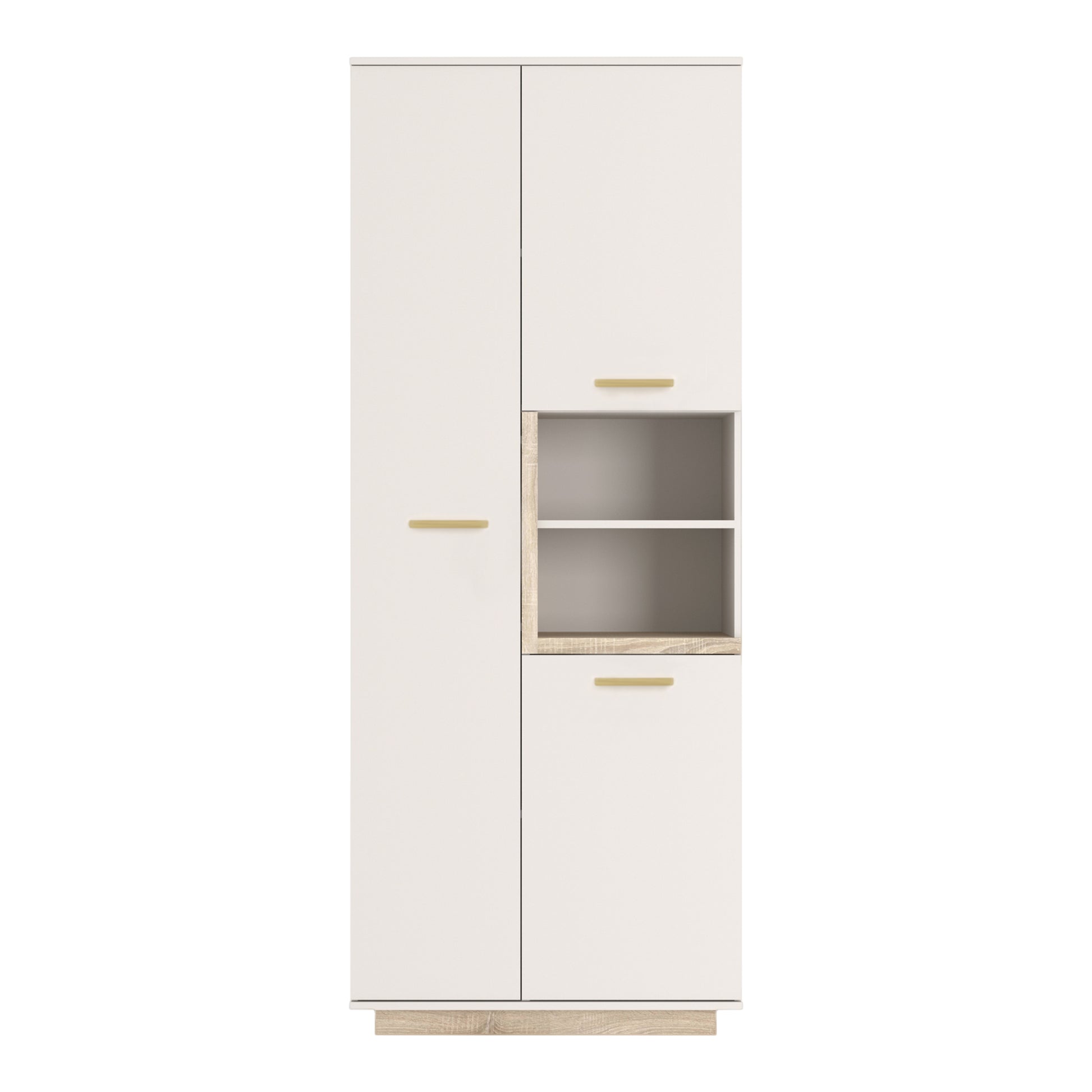 Ντουλάπα στήλη Norda  κρεμ με oak 199,5x40x80εκ