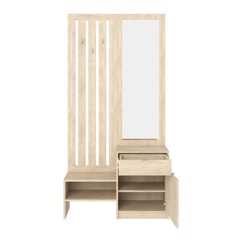 Έπιπλο εισόδου με καθρέπτη Citra  sonoma 100x34.3x199.5εκ - Pakobazaar