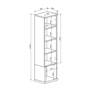 Σύνθετο σαλονιού Norda  κρεμ με oak 187x40x58,4εκ - Pakobazaar