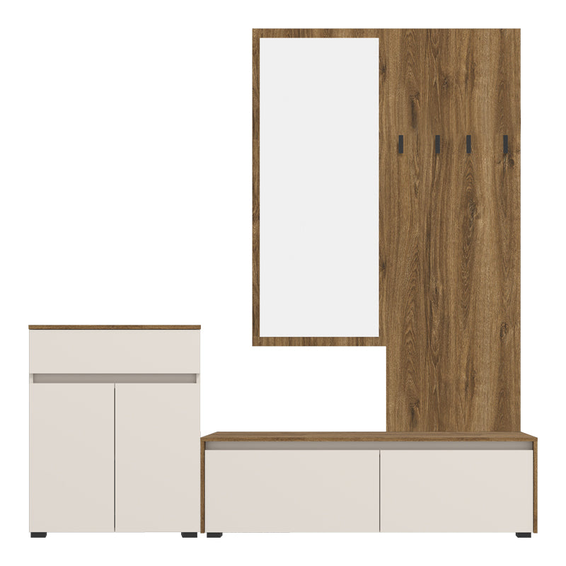 Έπιπλο εισόδου Ansia  καρυδί oak 210x44,7x175εκ - Pakobazaar