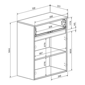 Έπιπλο εισόδου Ansia  καρυδί oak 210x44,7x175εκ - Pakobazaar