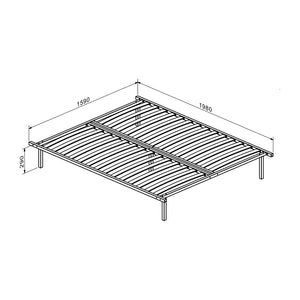 Κρεβάτι διπλό Lucabel  κρεμ 160x200εκ - Pakobazaar