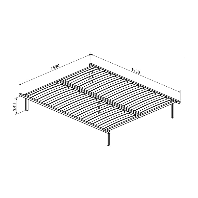 Κρεβάτι διπλό Lucabel  κρεμ 160x200εκ - Pakobazaar