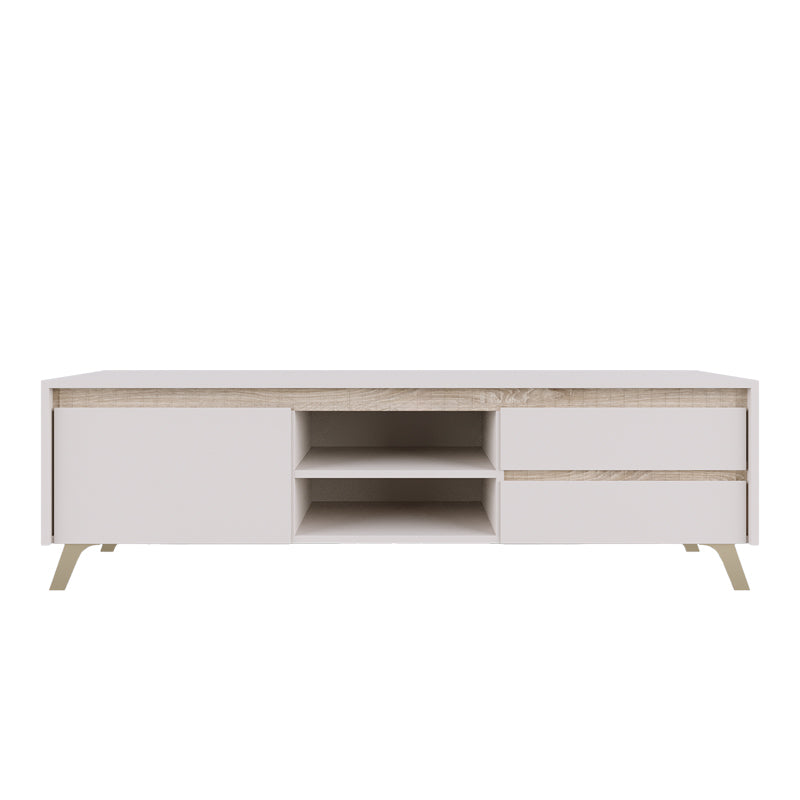 Σύνθετο σαλονιού Belka  κρεμ με oak 210,6x45x152,6εκ