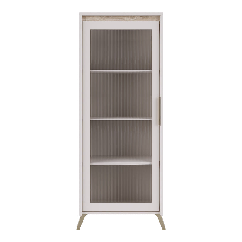 Σύνθετο σαλονιού Belka  κρεμ με oak 210,6x45x152,6εκ