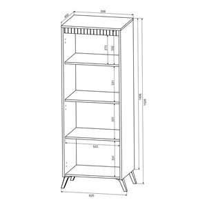 Σύνθετο σαλονιού Belka  κρεμ με oak 210,6x45x152,6εκ - Pakobazaar