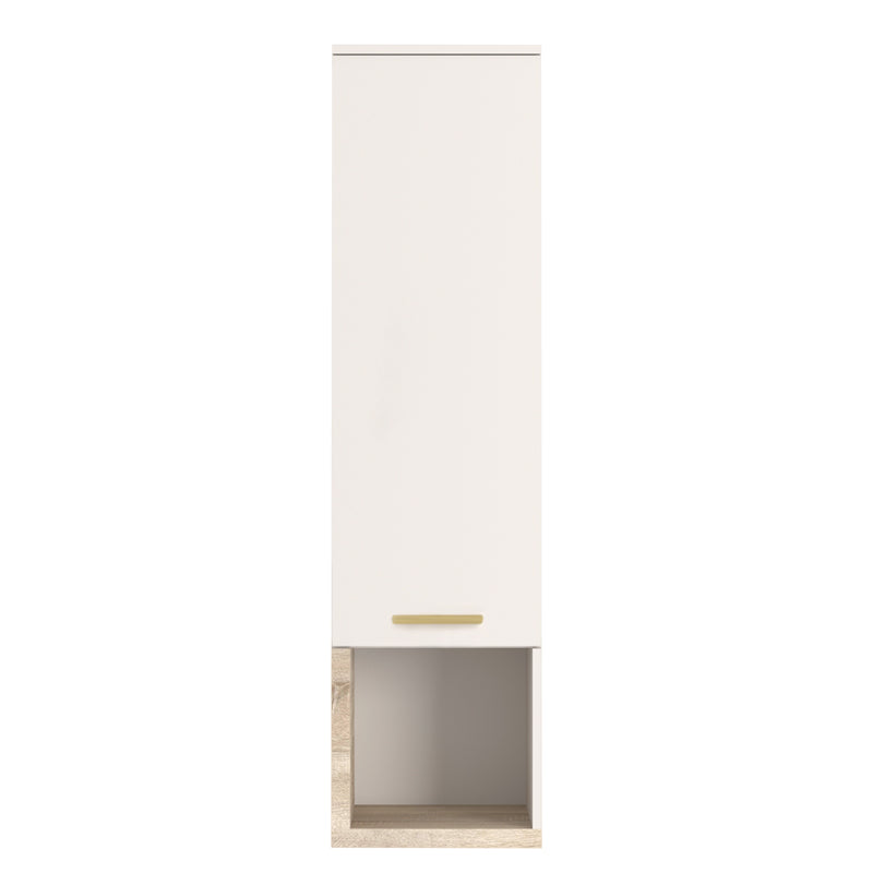 Σύνθετο σαλονιού Norda  κρεμ με oak 187x40x58.4εκ