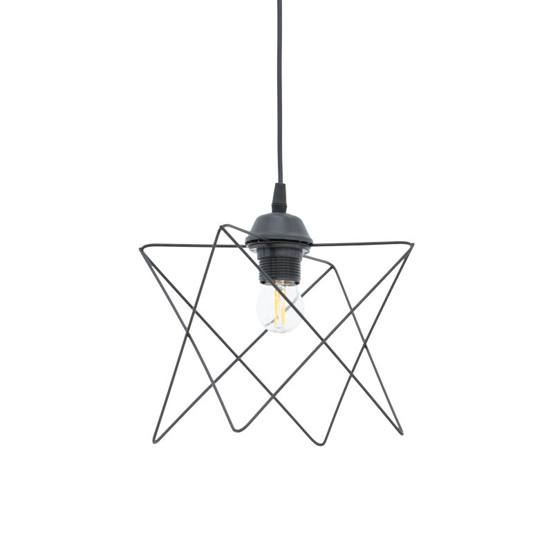 Φωτιστικό οροφής Langit  Ε27 μέταλλο μάυρο 18x18x65εκ - Image 1