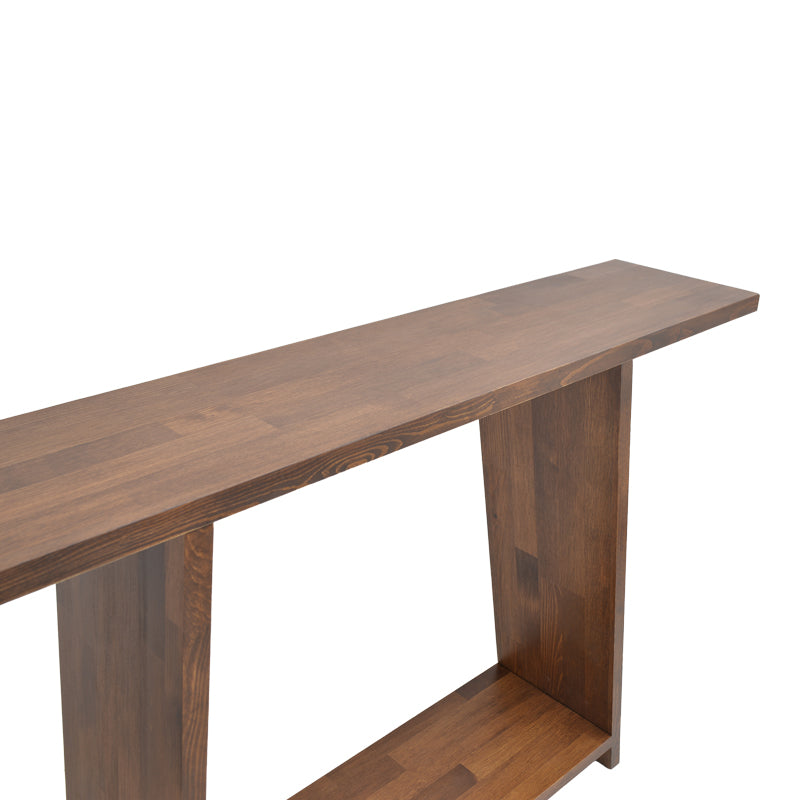 Κονσόλα Edgar  φυσικό ξύλο πεύκου 30mm καρυδί 139x29x90εκ - Pakobazaar