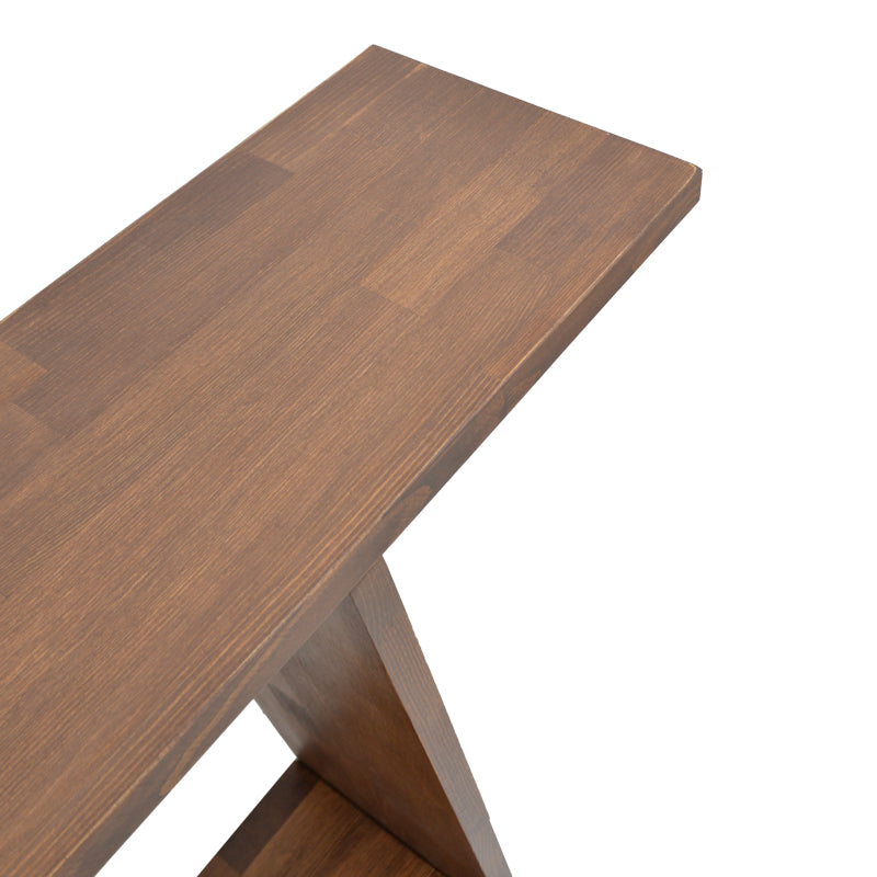 Κονσόλα Edgar  φυσικό ξύλο πεύκου 30mm καρυδί 139x29x90εκ - Pakobazaar