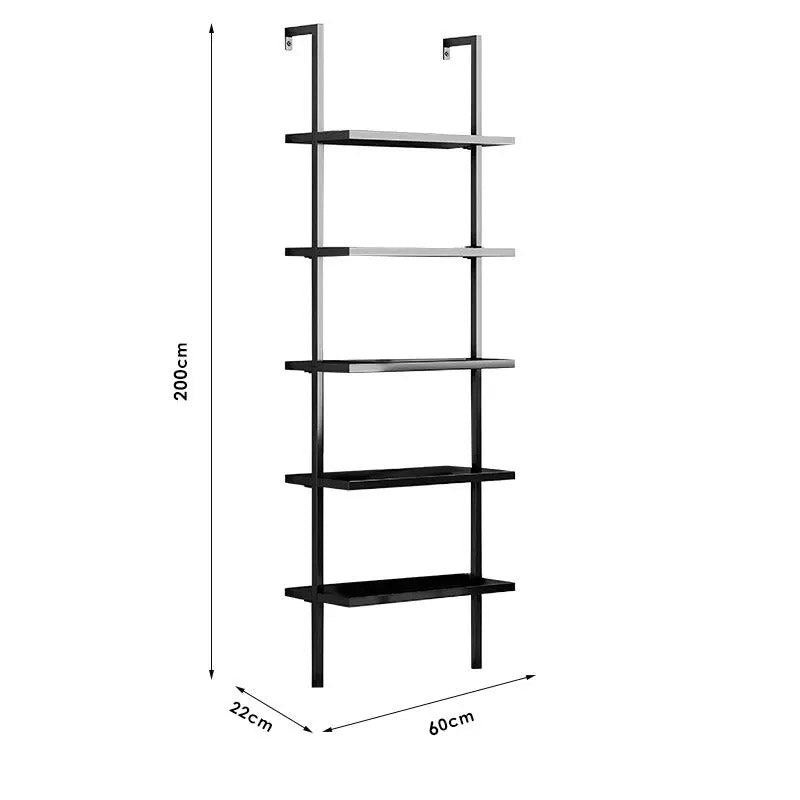 Ραφιέρα τοίχου Harris  σε μαύρη απόχρωση 60x22x200εκ - Pakobazaar