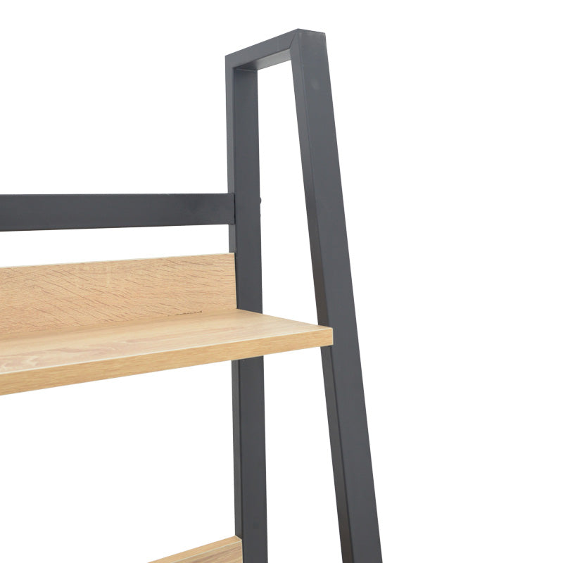 Βιβλιοθήκη Ryder  σε oak-μαύρη απόχρωση 75x36x185εκ - Pakobazaar